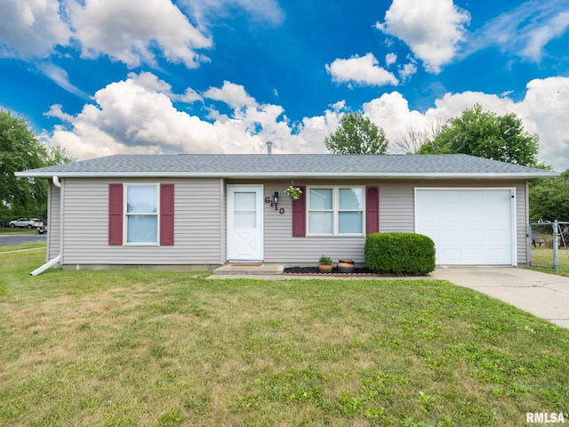 6110 N Idlewhile Dr, Peoria, IL 61614 - ranch-style house featuring driveway and an attached garage