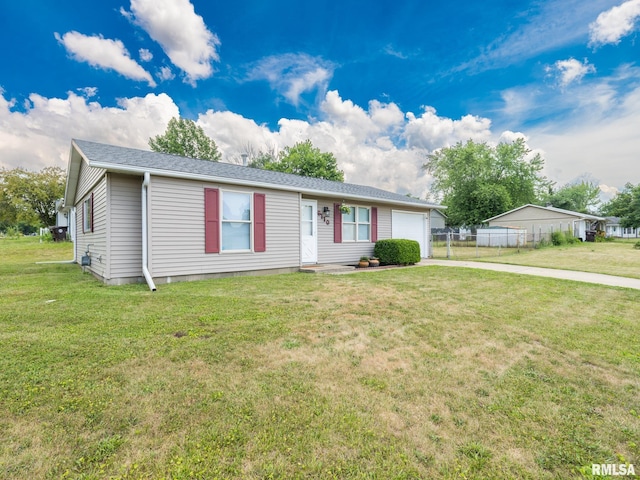6110 N Idlewhile Dr, Peoria, IL 61614 - single story home with driveway and a garage