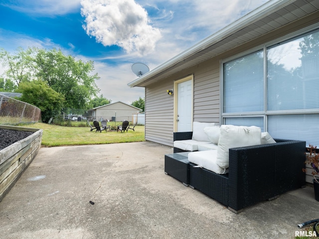 6110 N Idlewhile Dr, Peoria, IL 61614 - view of patio / terrace featuring outdoor lounge area