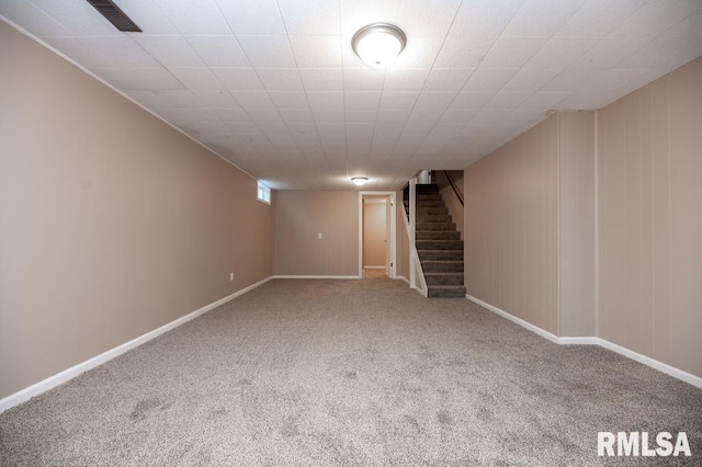 470 E Hazelwood St, Morton, IL 61550 - below grade area featuring carpet and stairs
