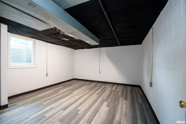 339 N Dr, Morton, IL 61550 - basement featuring wood finished floors and concrete block wall