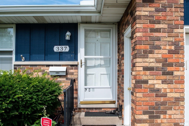 337 N Dr, Morton, IL 61550 - doorway to property featuring brick siding