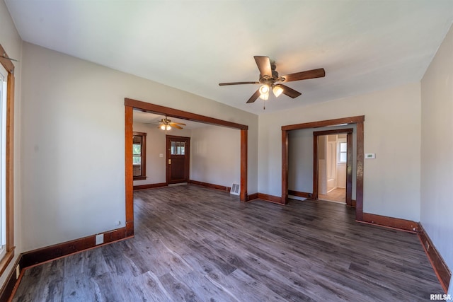 339 Herman St, Pekin, IL 61554 - spare room featuring wood finished floors, a ceiling fan, and plenty of natural light