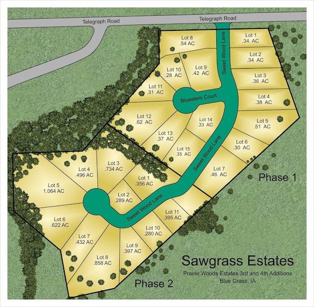 LOT3 Sweet Wood Ln, Blue Grass IA, 52756 land for sale