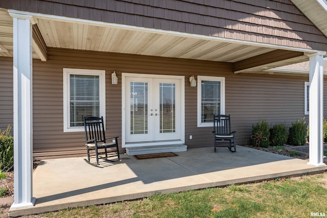 view of patio with french doors