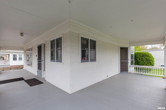 view of patio with covered porch