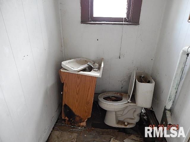 bathroom featuring toilet and vanity