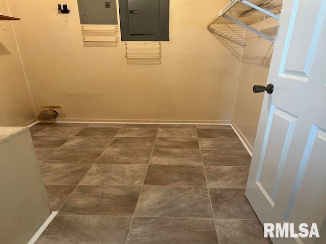 laundry room with electric panel