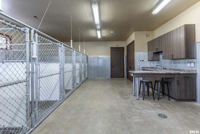 interior space featuring sink