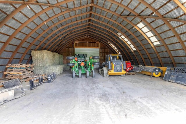 view of unfinished attic