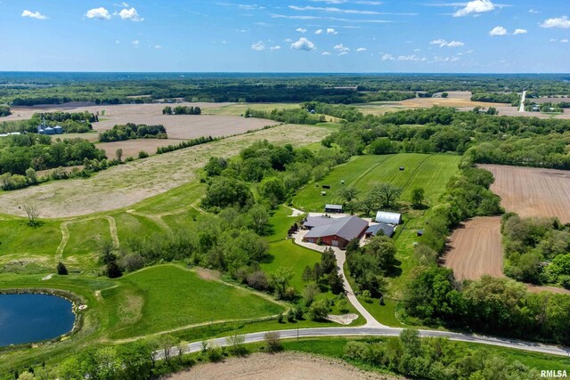 drone / aerial view featuring a rural view