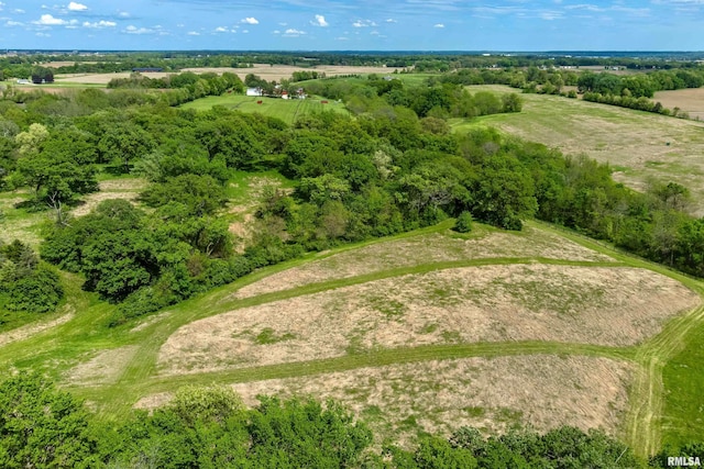 drone / aerial view featuring a rural view