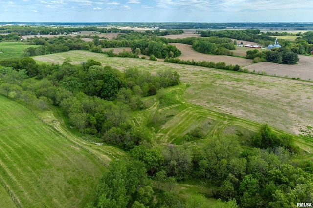 bird's eye view featuring a rural view