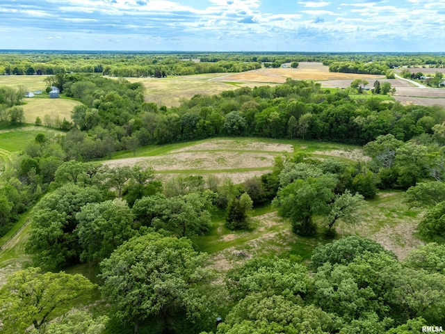 bird's eye view with a rural view