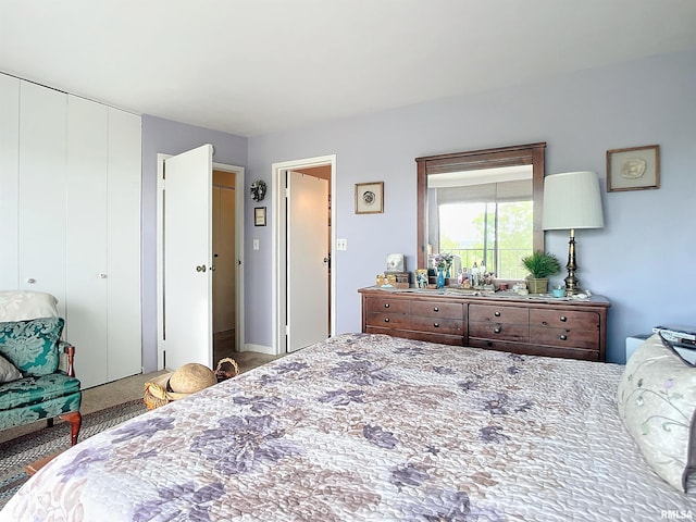 bedroom featuring carpet flooring