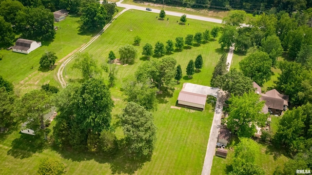 drone / aerial view featuring a rural view