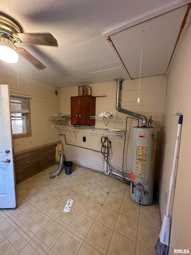 interior space featuring gas water heater