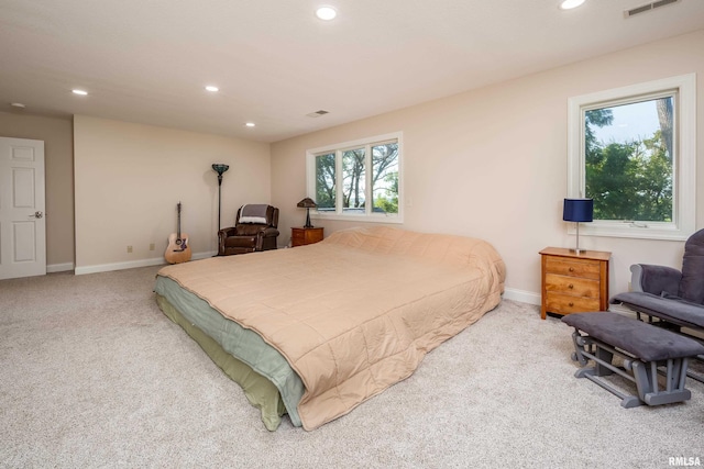 view of carpeted bedroom