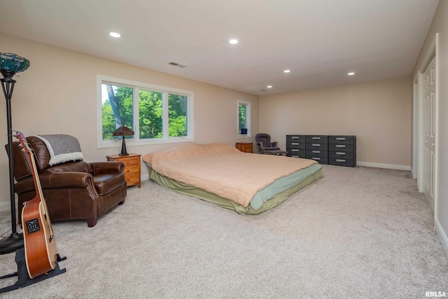 view of carpeted bedroom