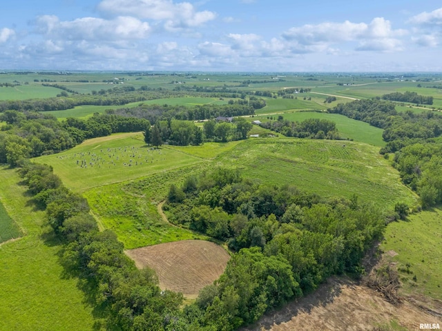 bird's eye view with a rural view