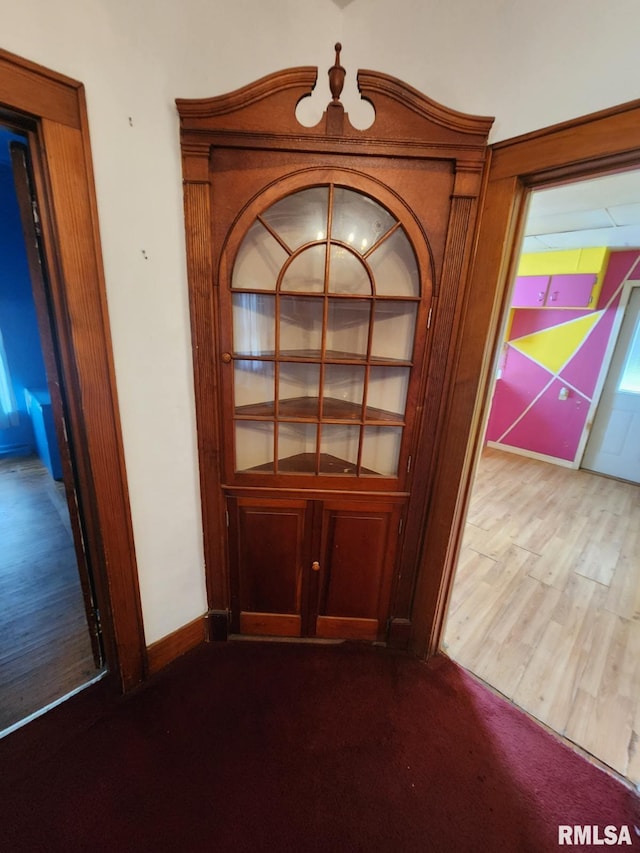 interior details with hardwood / wood-style floors