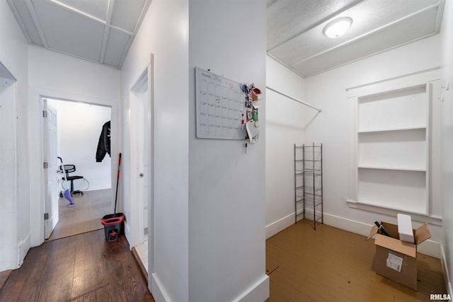 hallway featuring hardwood / wood-style floors