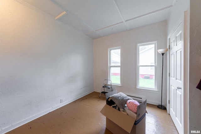 interior space with light hardwood / wood-style flooring