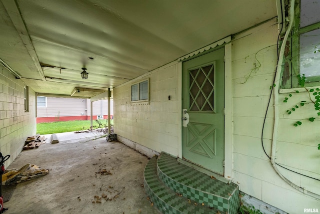 view of doorway to property