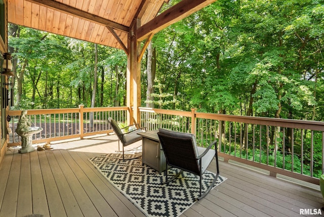 view of wooden deck