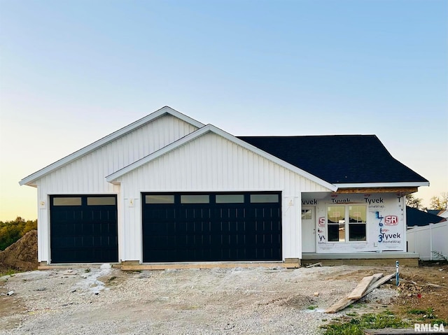 view of modern farmhouse