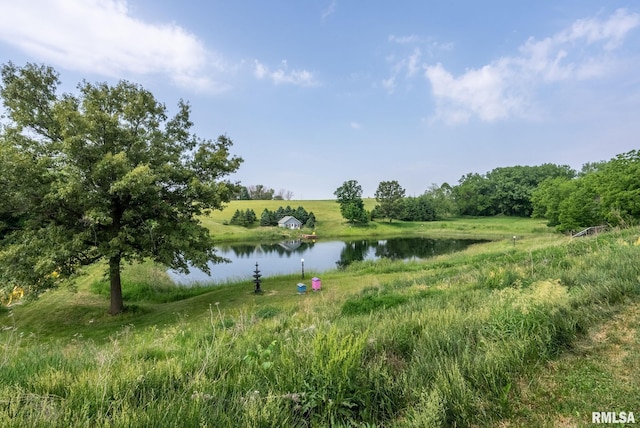 water view featuring a rural view