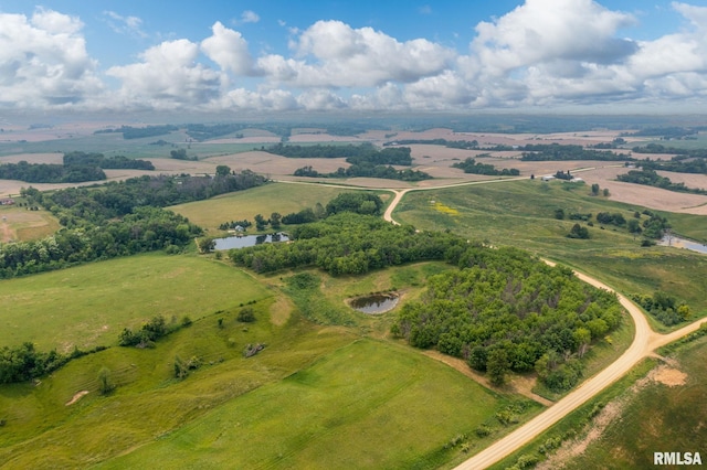 bird's eye view featuring a rural view