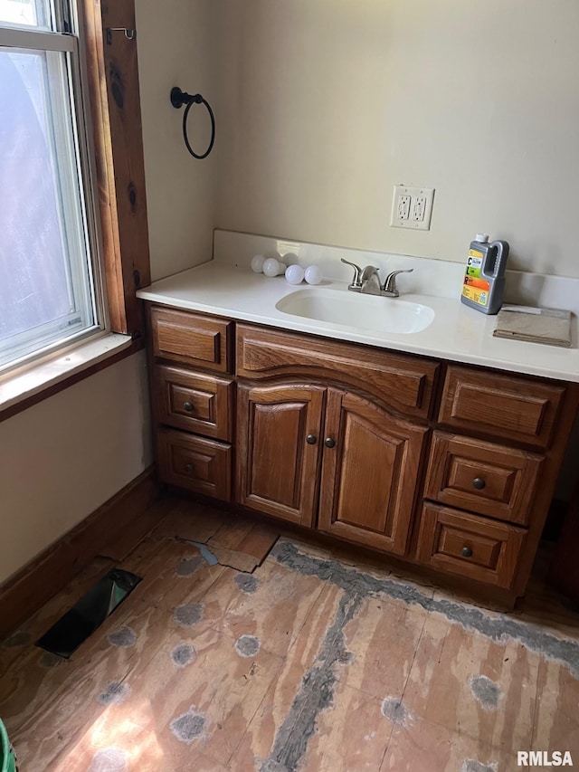 bathroom featuring visible vents and vanity