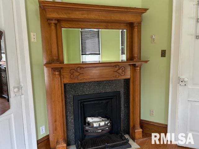 512 Broad St, Sabula, IA 52070 - room details with baseboards and a premium fireplace