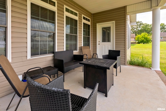 view of patio / terrace with outdoor lounge area