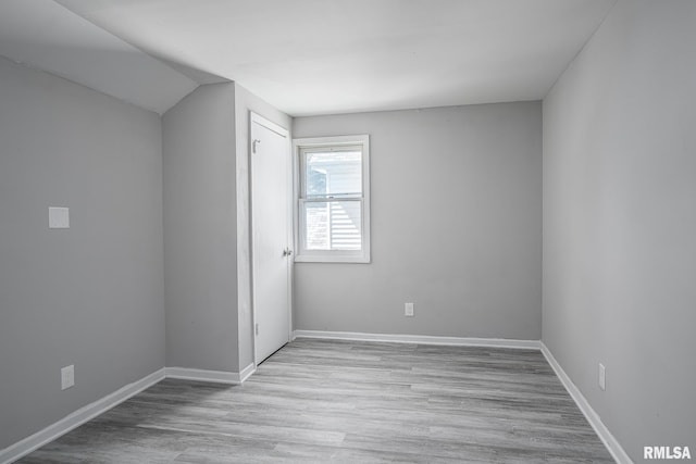 unfurnished room featuring light wood-type flooring