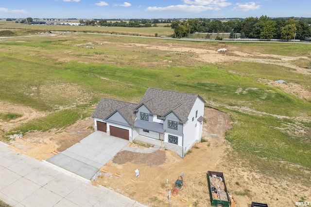 aerial view featuring a rural view