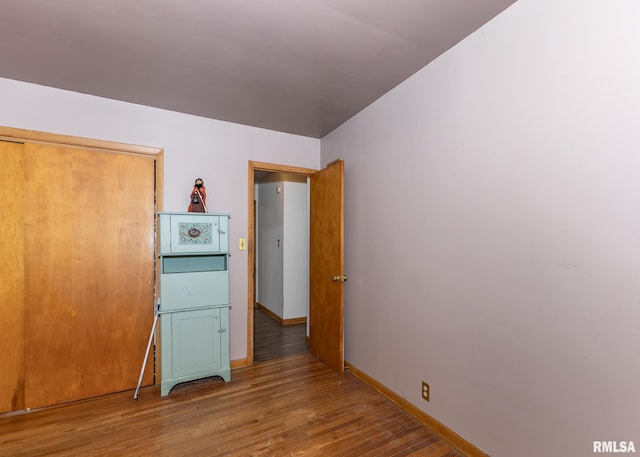 interior space with hardwood / wood-style flooring