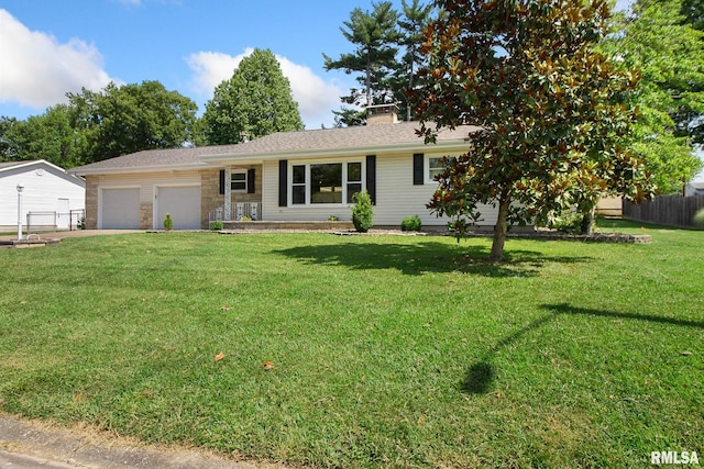 view of front of home with a front yard