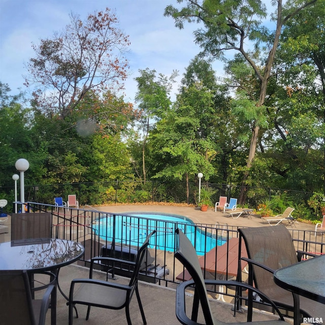 view of pool with a patio area