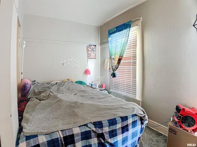 view of carpeted bedroom