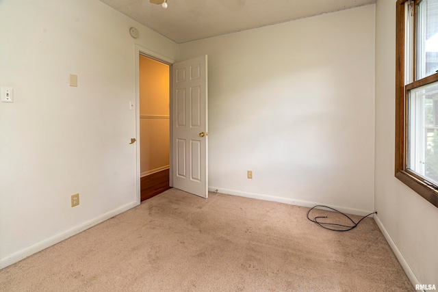 view of carpeted spare room