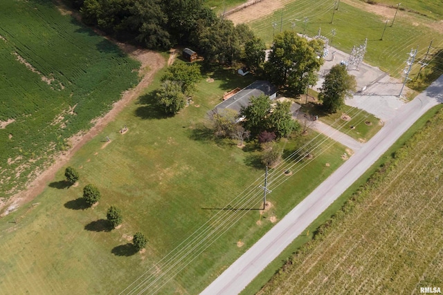 aerial view with a rural view