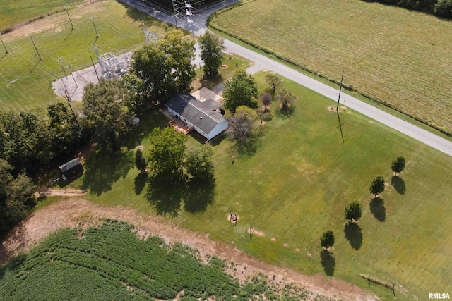 aerial view featuring a rural view