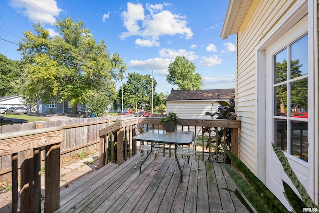 view of wooden deck