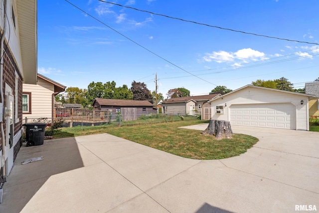 exterior space featuring a garage