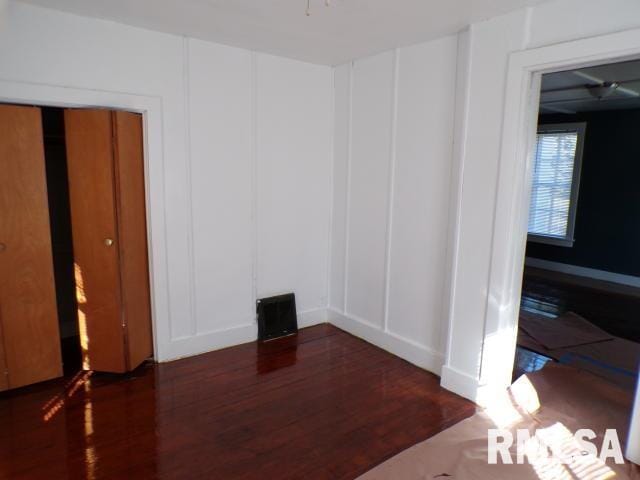 interior space featuring dark wood-type flooring