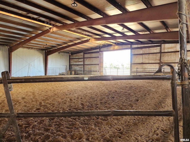 view of horse barn