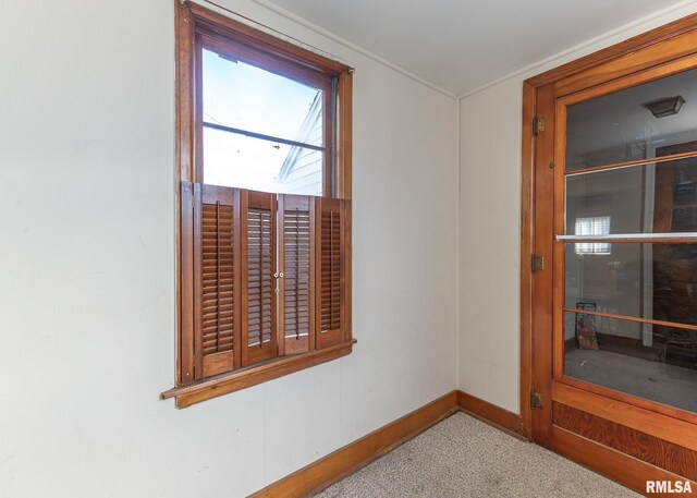 view of carpeted empty room