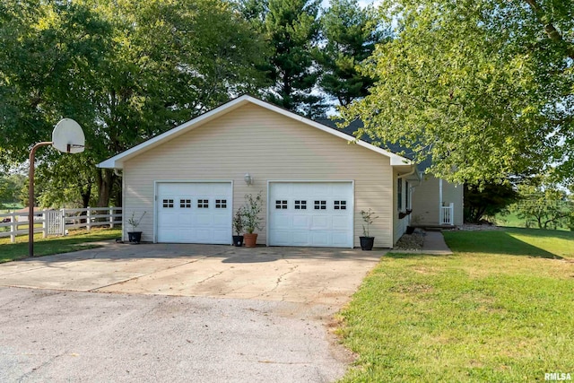 exterior space with a yard